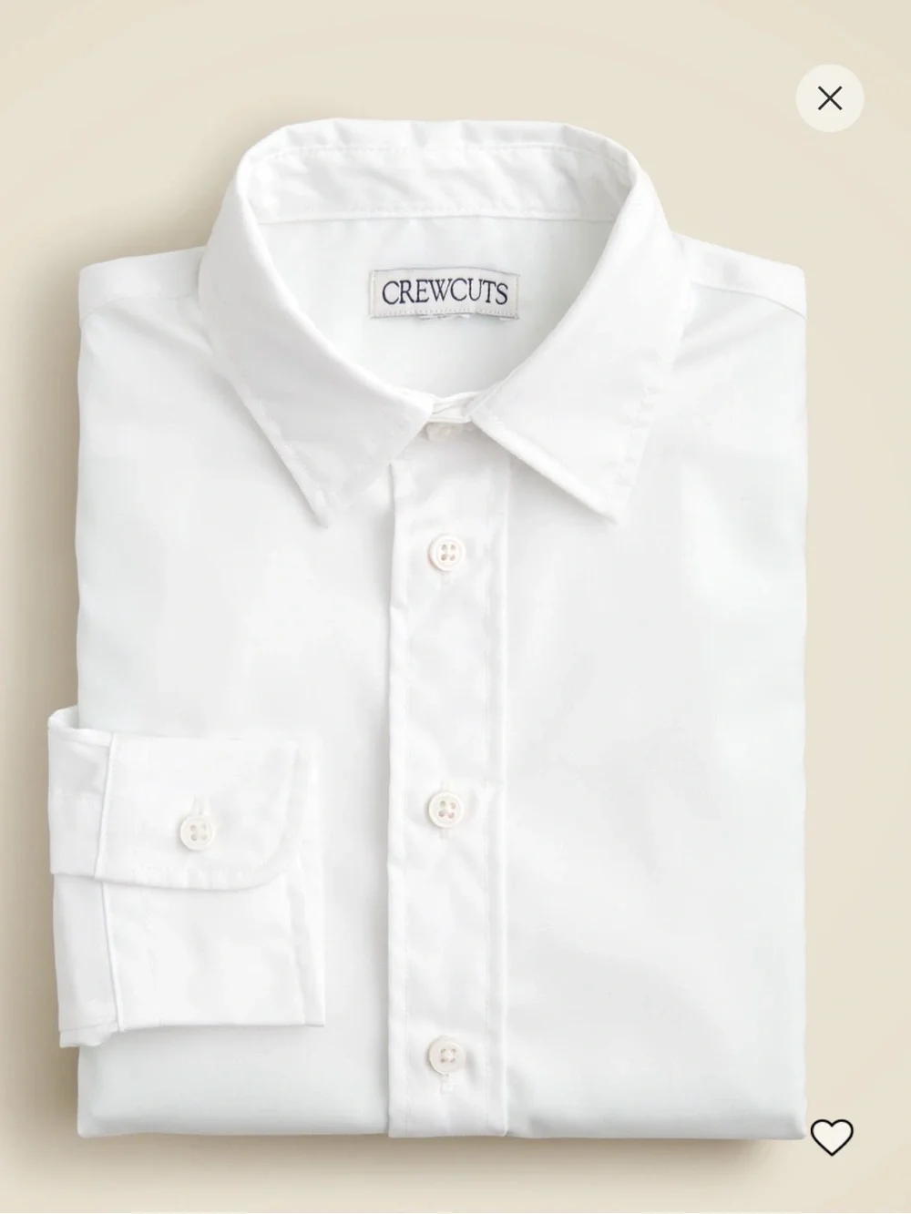 Crewcuts Boys' Ludlow Classic White Dress Shirt, size 14